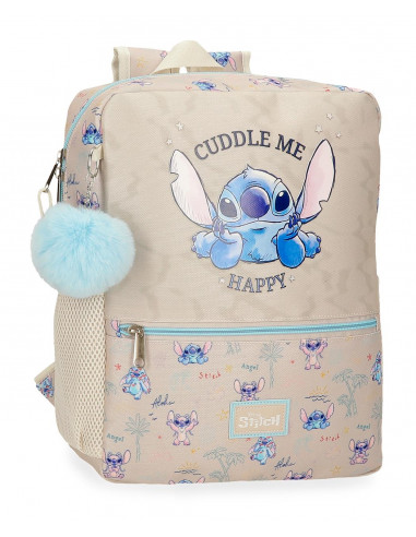 MOCHILA 33CM. STITCH CUDDLE ME HAPPY